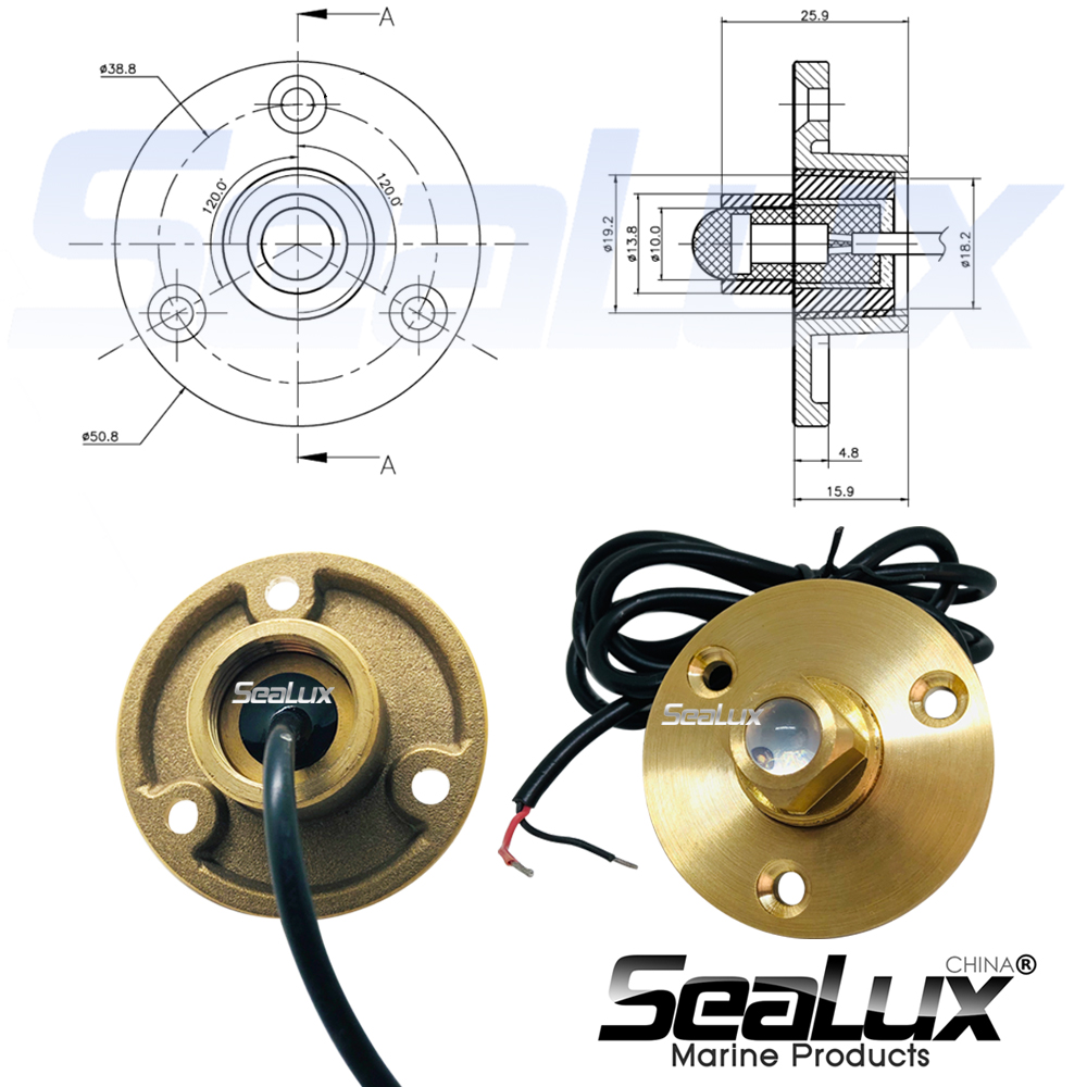Sealux Brass drain plug LED li - Fishing Boat Navigation Light のレビューと価格