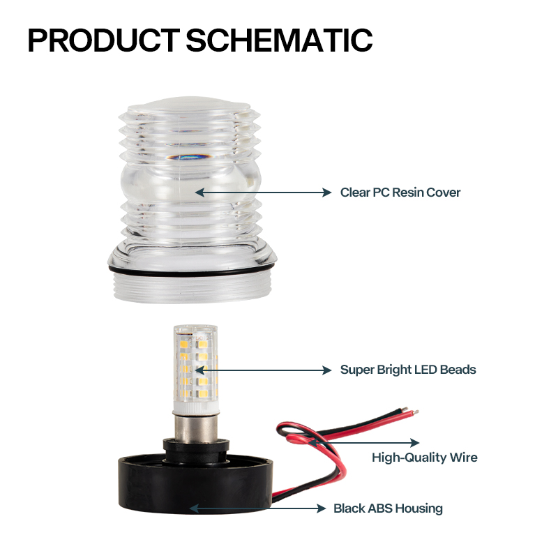 12V Marine LED Anchor Light Wa - Fishing Boat Anchor のレビューと価格