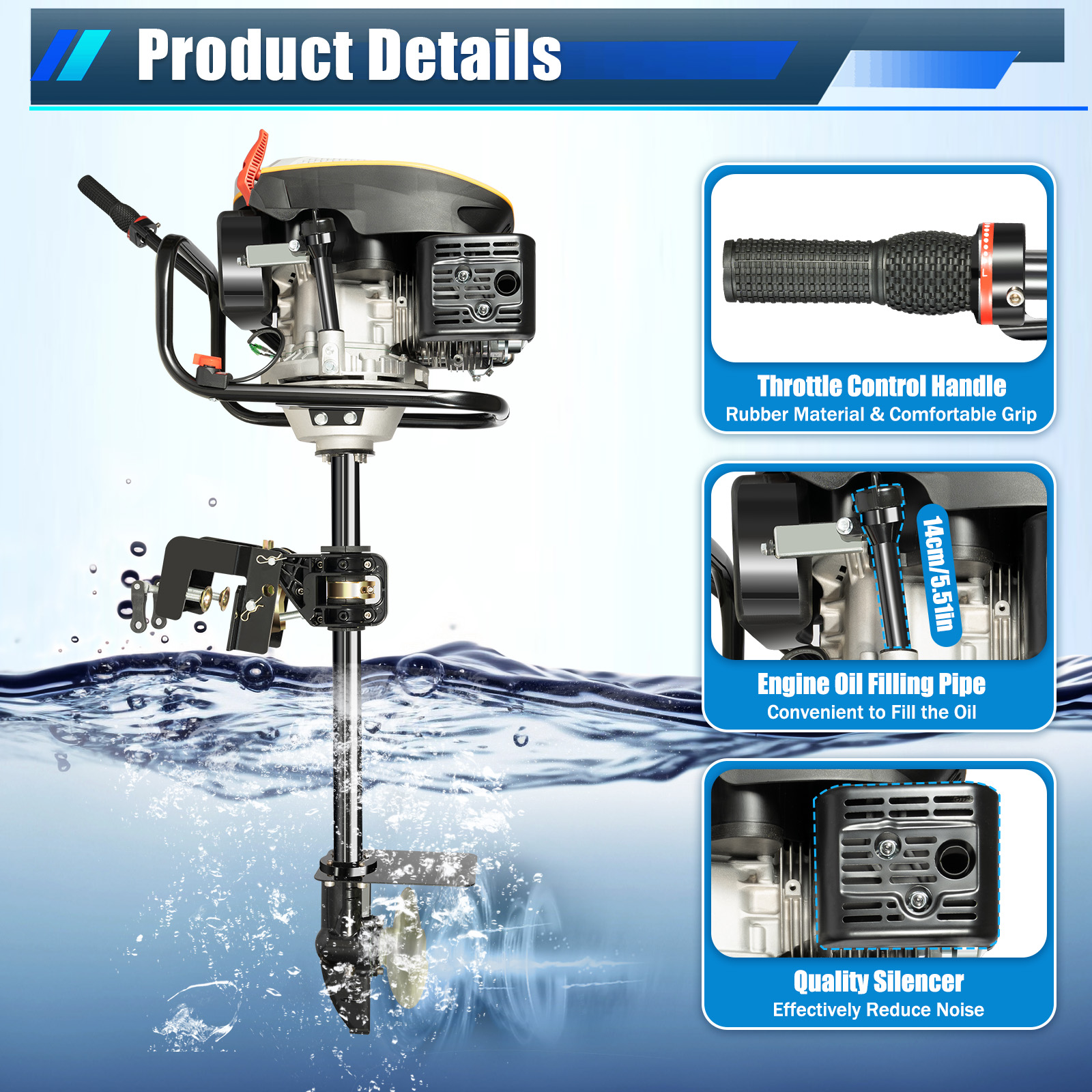 Outboard Motor Boat Engine, 4  - Fishing Boat Outboard Motor のレビューと価格