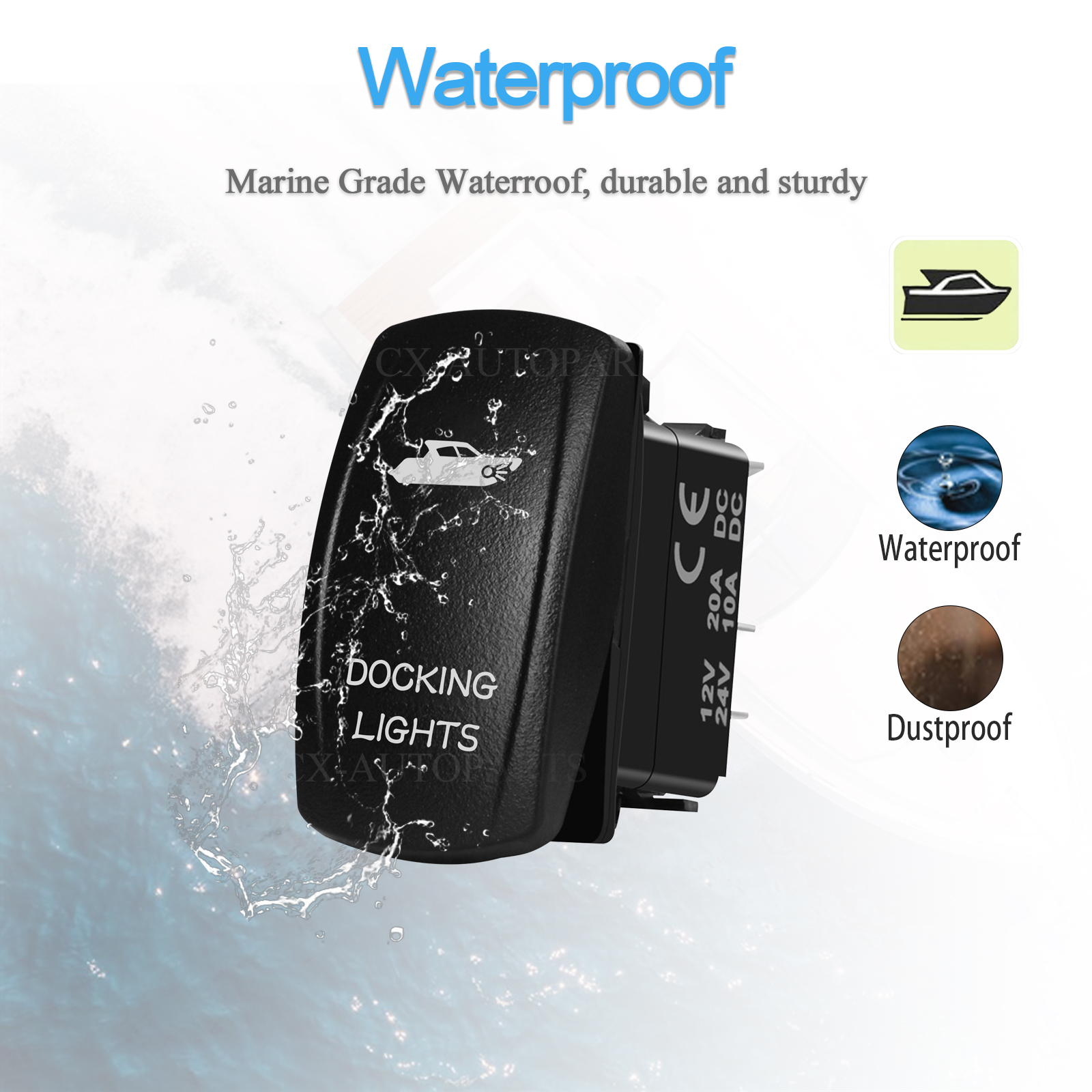 Marine Grade IP66 Rocker Switc - Fishing Boat Anchor のレビューと価格