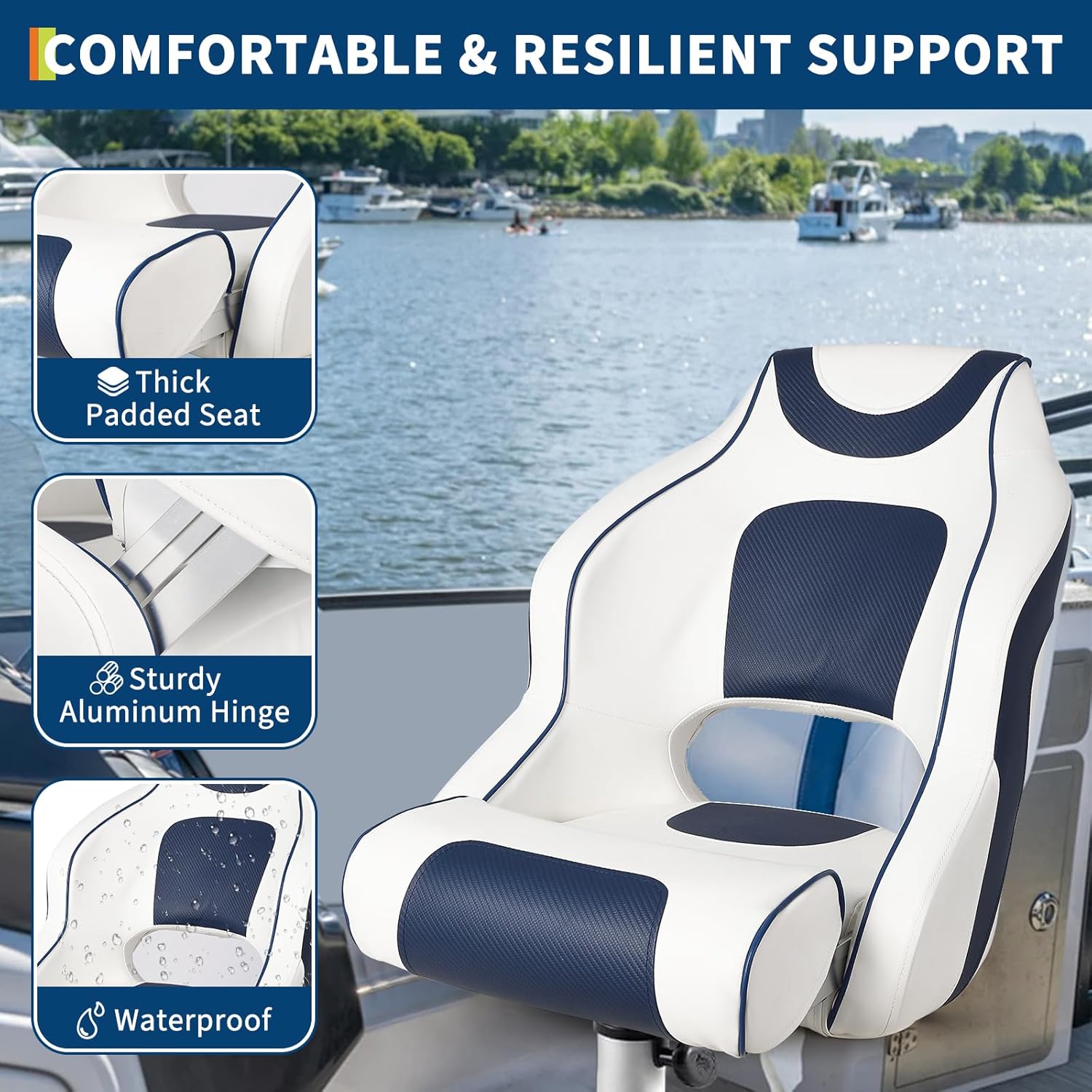High Back Boat Seat with Flip- - Fishing Boat Seat のレビューと価格