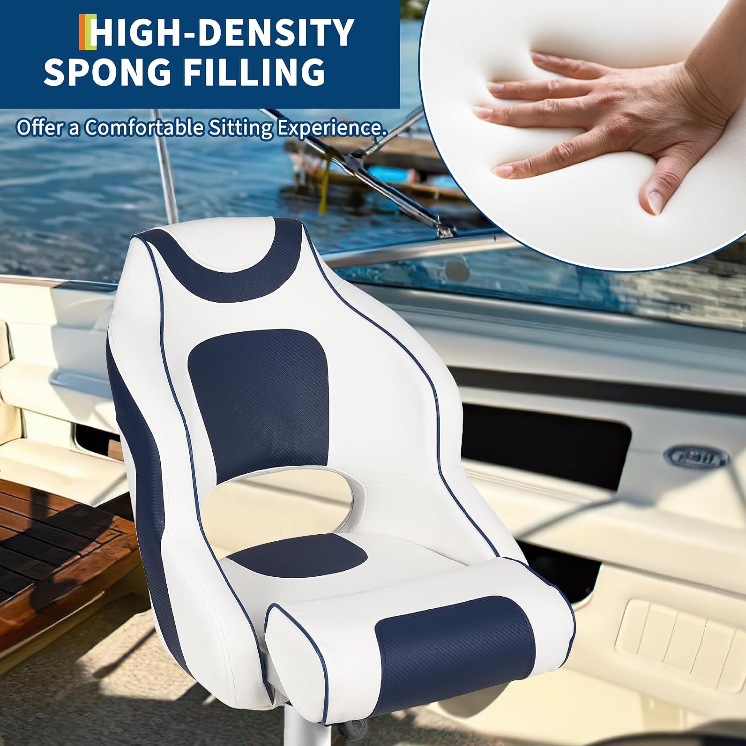 High Back Boat Seat with Flip- - Fishing Boat Seat のレビューと価格