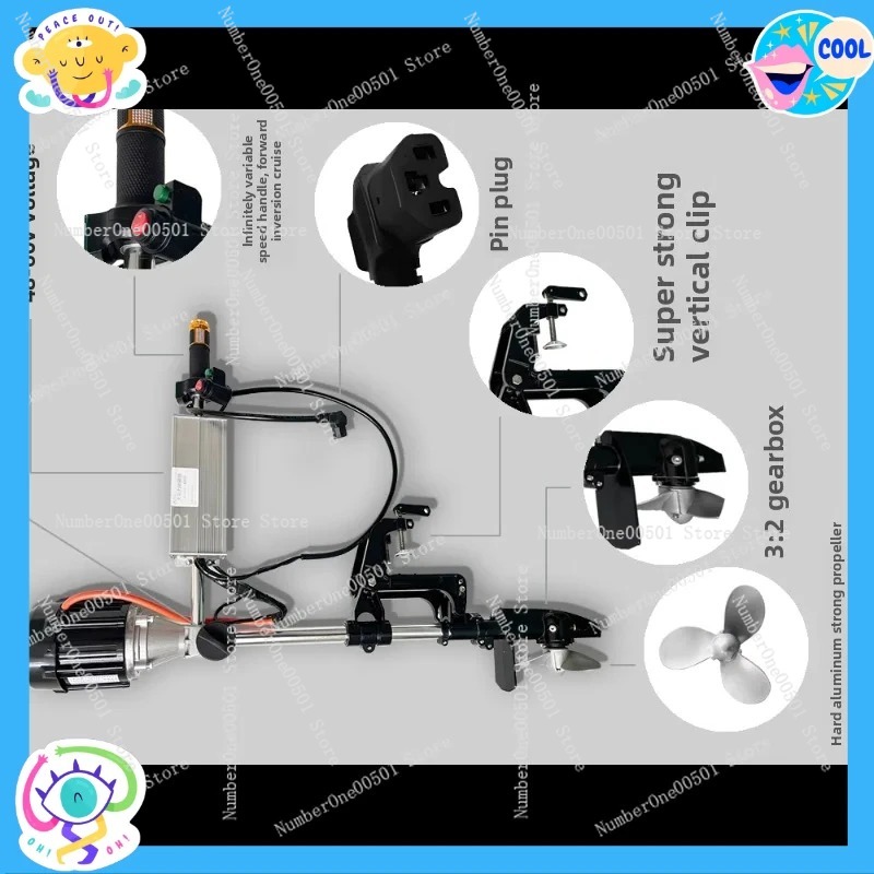 12V 24V 48V 60V 72V Brushless  - Fishing Boat Outboard Motor のレビューと価格