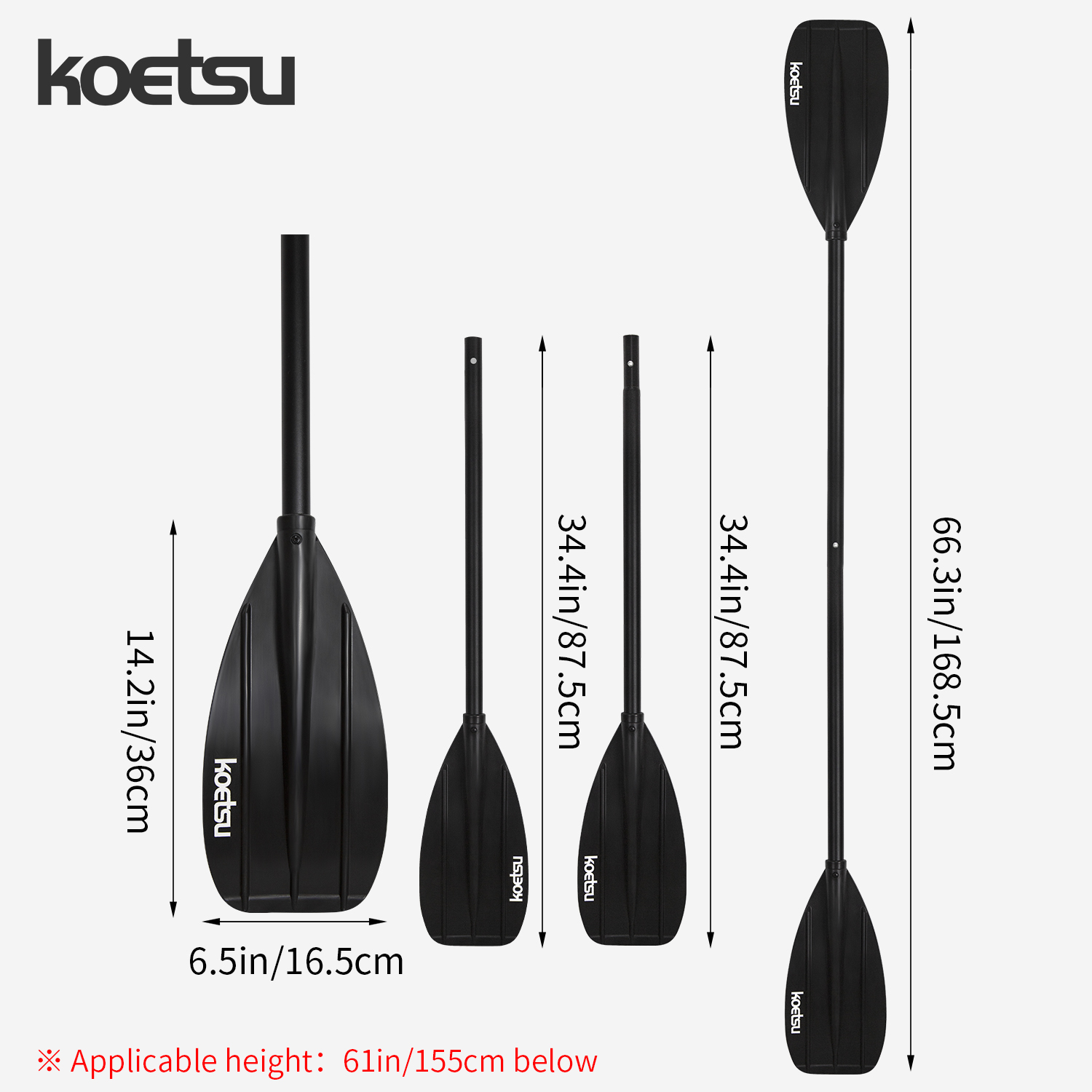 KOETSU Aluminum Alloy Double-H - Fishing Boat Paddle のレビューと価格