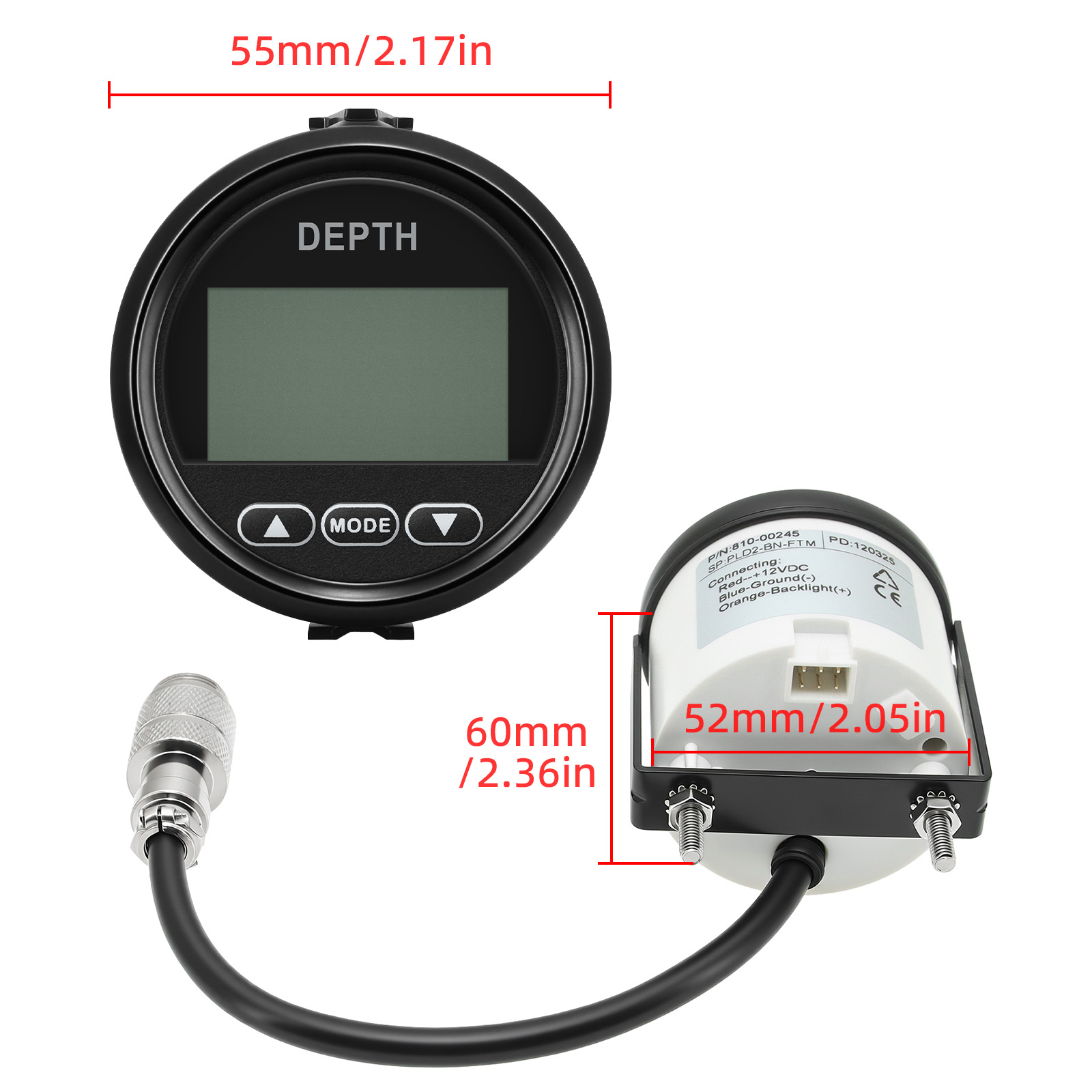 New Depth Detector 52mm/2in Ma - Fishing Boat Gps のレビューと価格