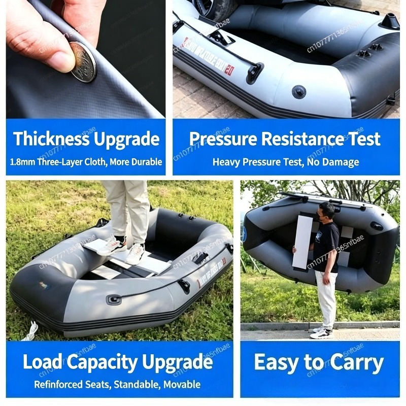 1.75m Rubber Inflatable Boat A - Fishing Boat Inflatable のレビューと価格