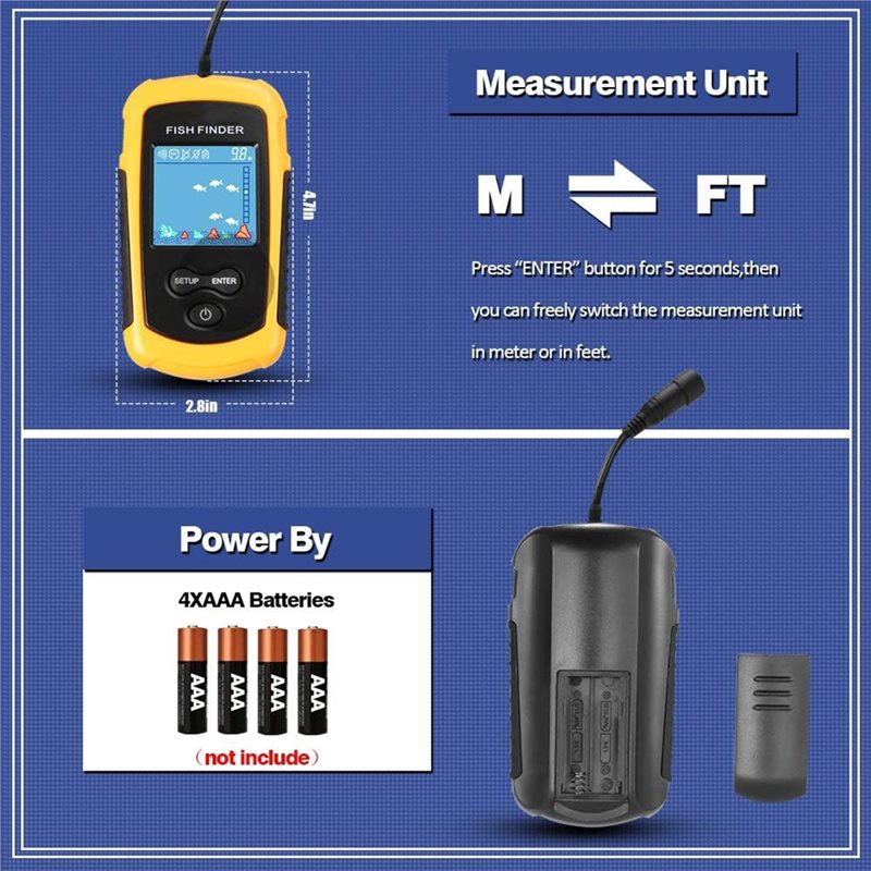 ABVL-Kayak Portable Fish Depth - Fishing Boat Depth Finder のレビューと価格