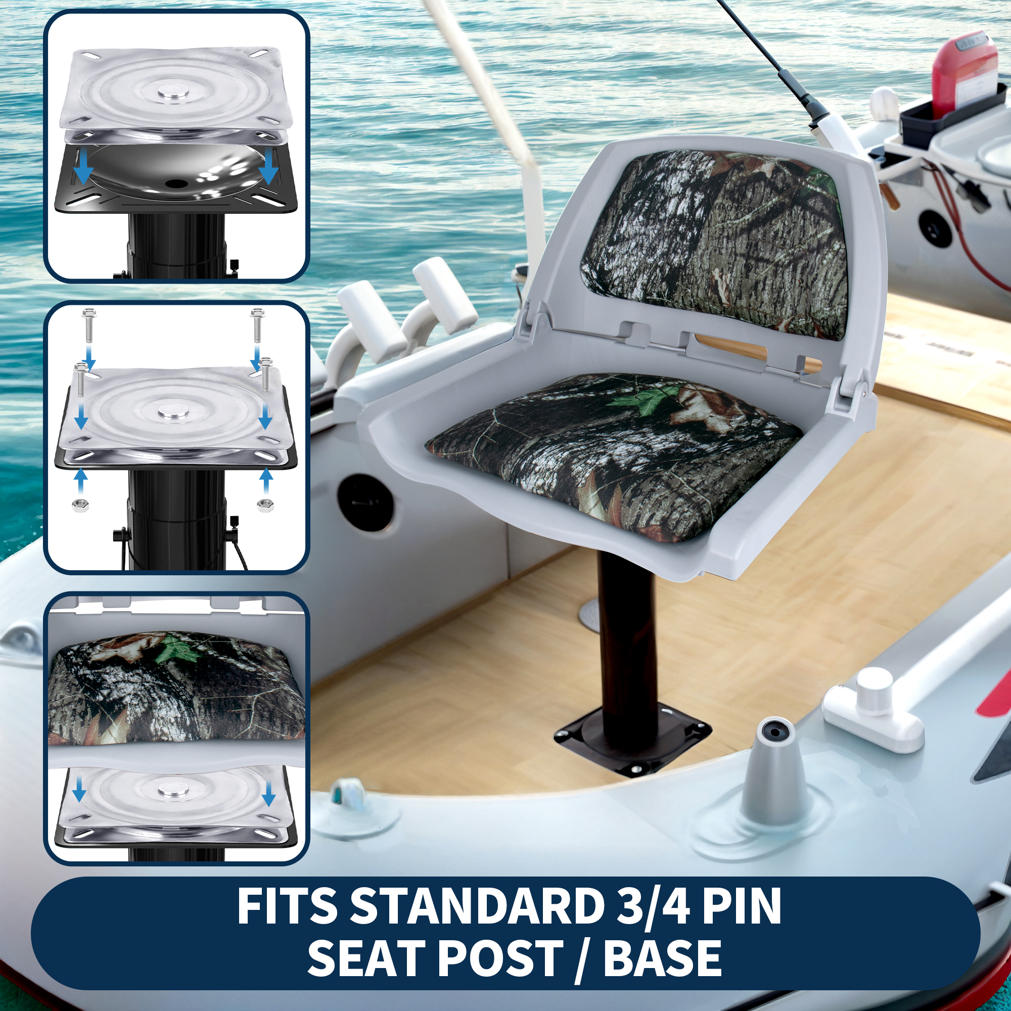 Boat Seat Swivel, 316 Stainles - Fishing Boat Seat のレビューと価格