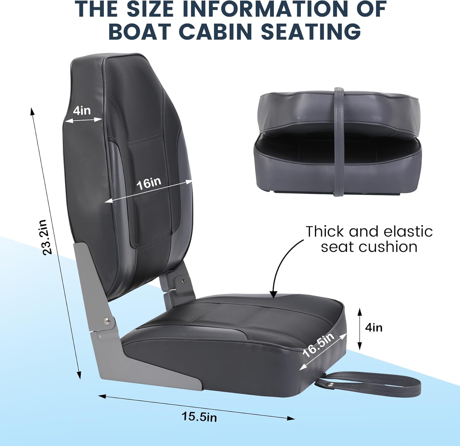 2 Pack Folding Boat Seats, Hig - Fishing Boat Seat のレビューと価格