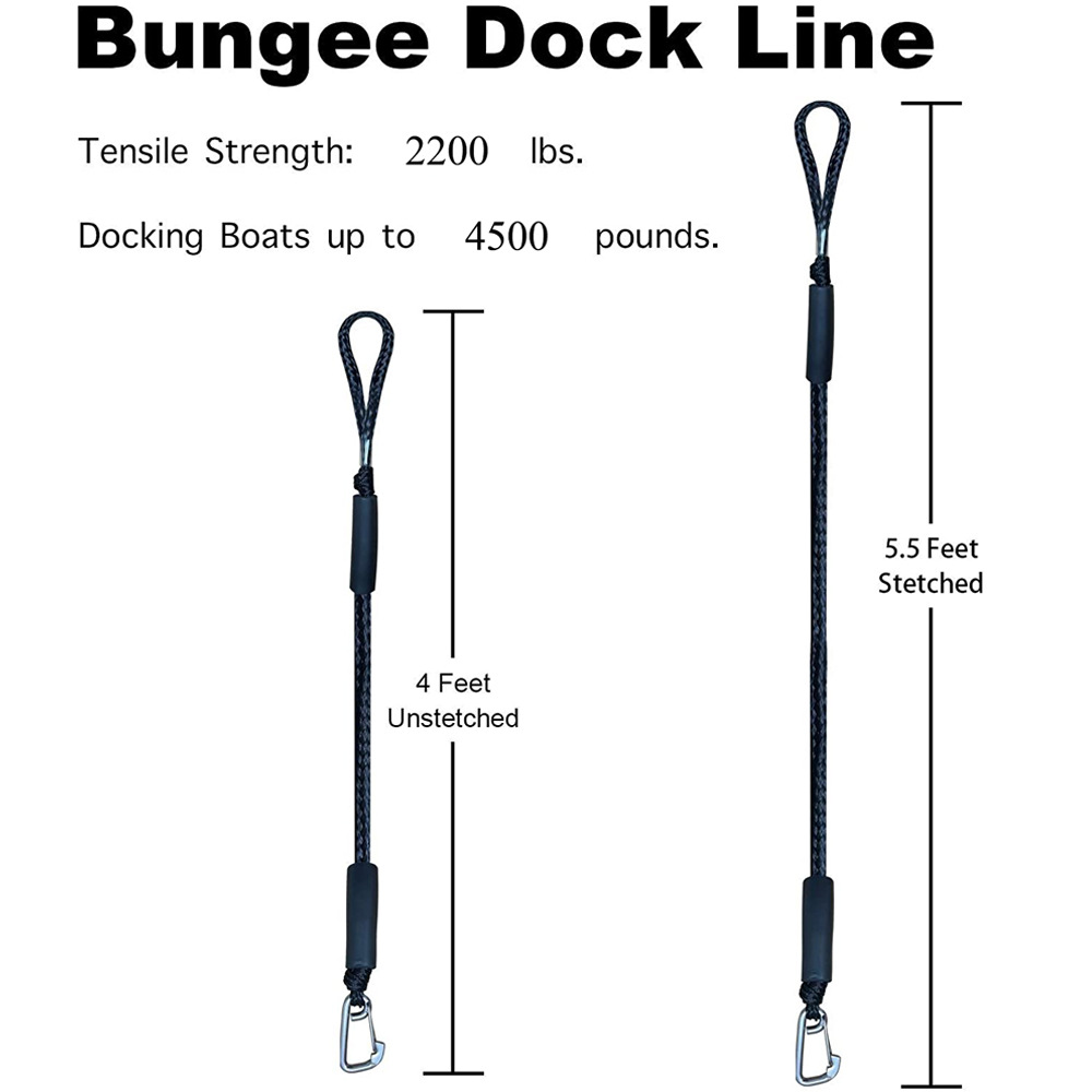 Boat Bungee Dock Line M8 Hook  - Fishing Boat Anchor のレビューと価格