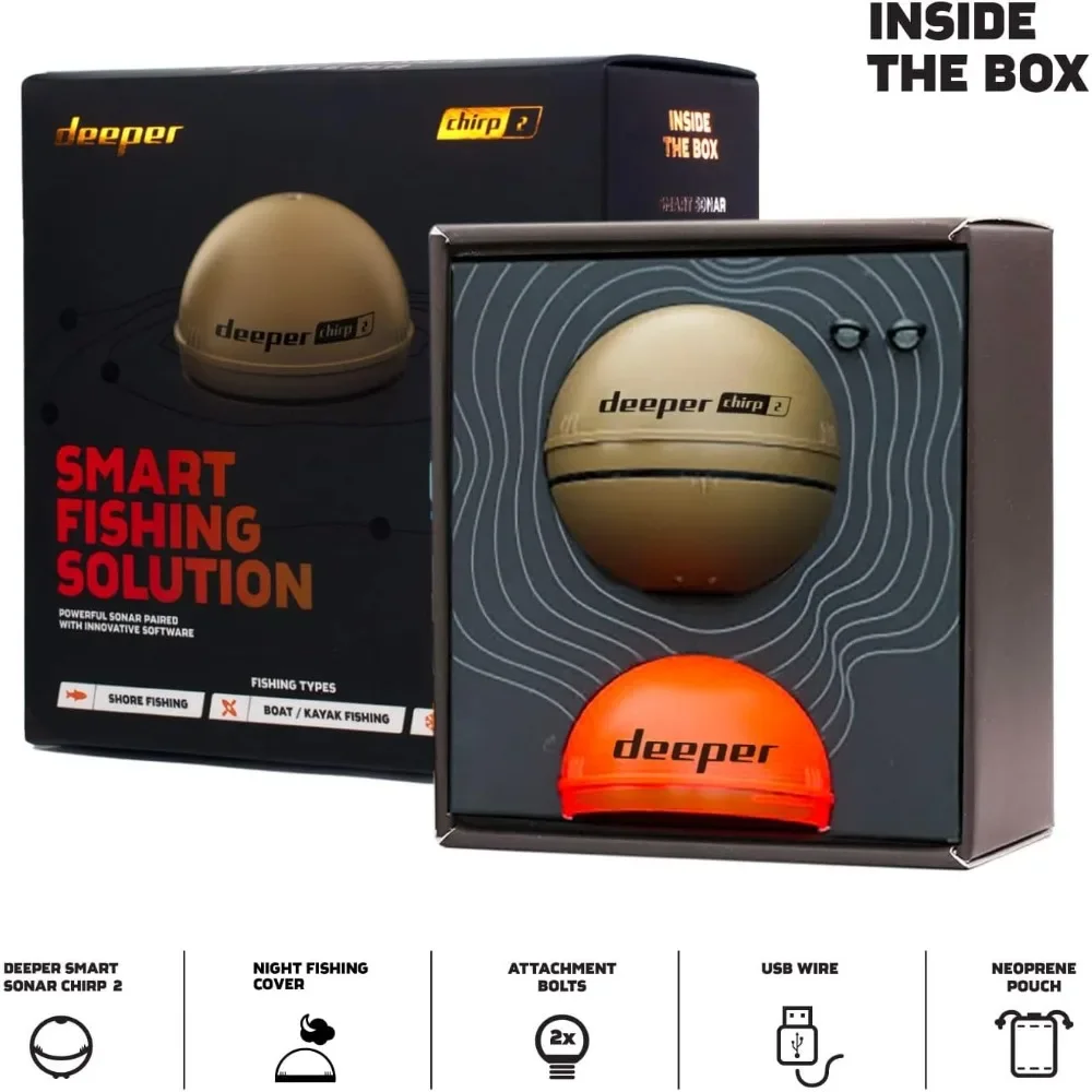 A  Chirp 2 Sonar Fish Finder - - Fishing Boat Depth Finder のレビューと価格