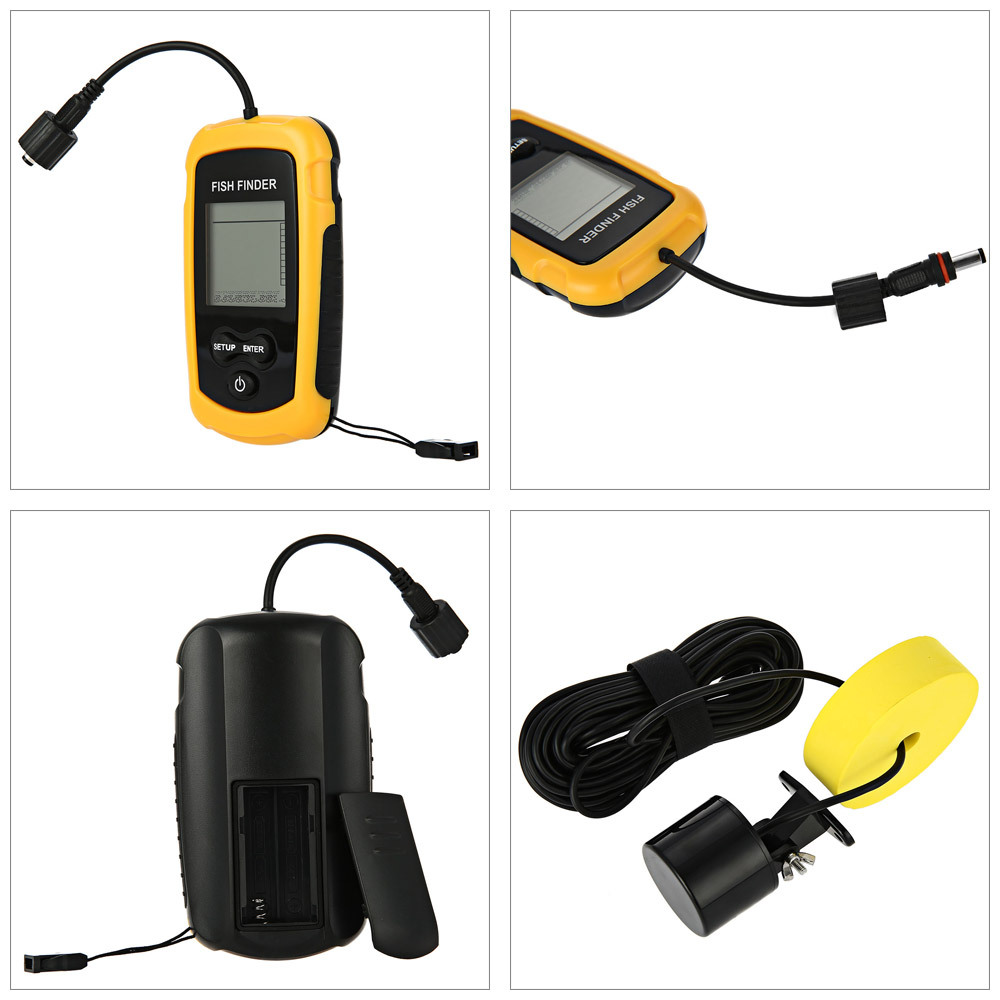 Alarm 100M Portable Sonar Fish - Fishing Boat Depth Finder のレビューと価格