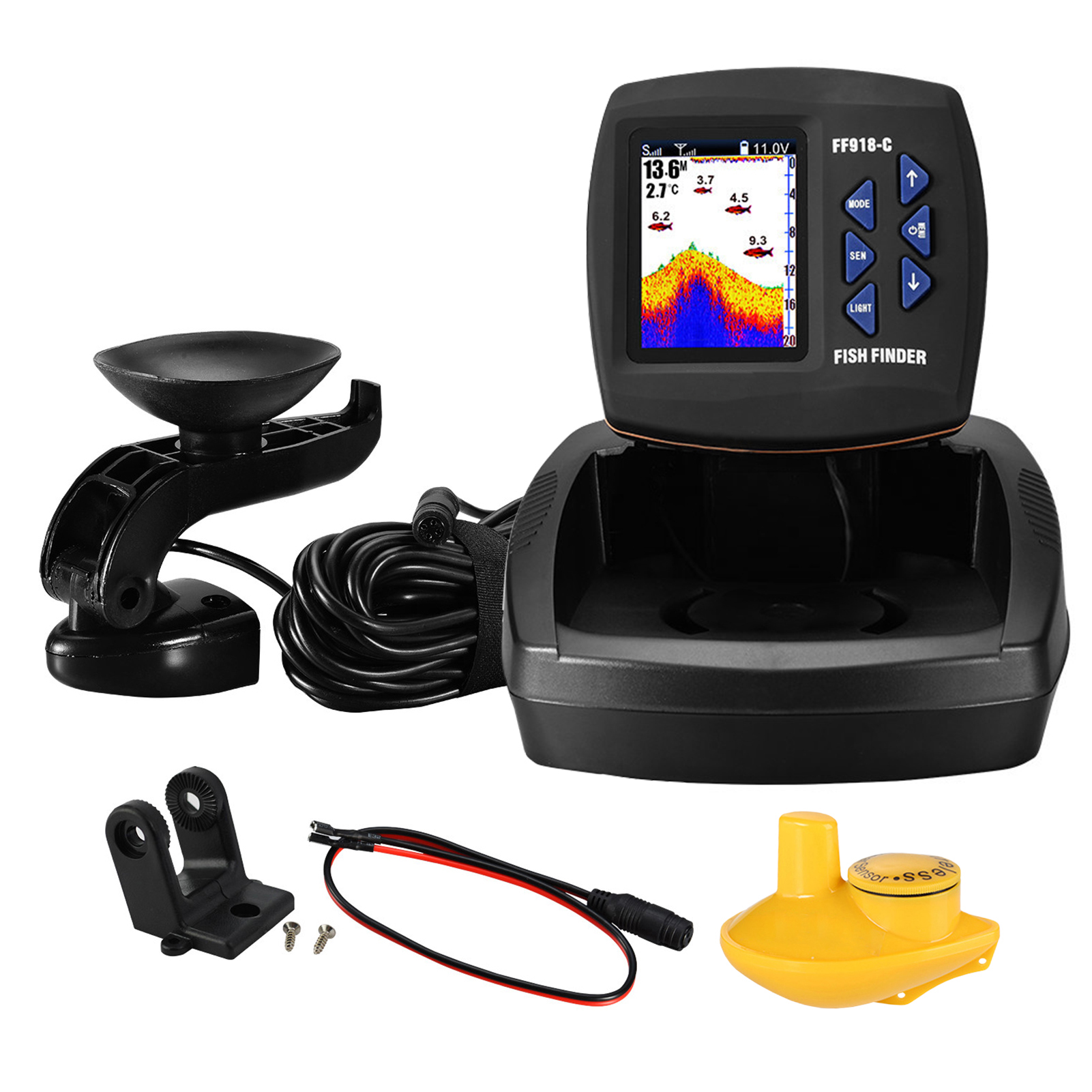 Fish Finder Wireless Sonar Sen - Fishing Boat Depth Finder のレビューと価格
