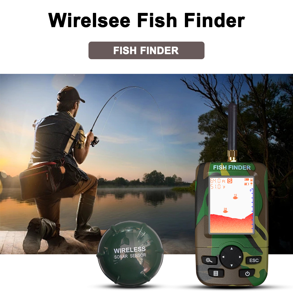 Smart Portable Sonar Fish Find - Fishing Boat Depth Finder のレビューと価格