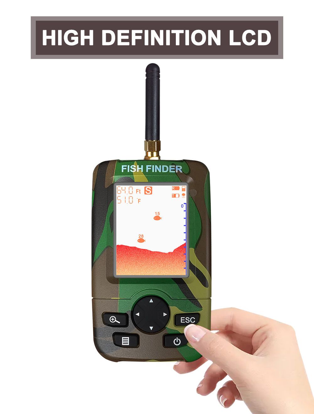 Smart Portable Sonar Fish Find - Fishing Boat Depth Finder のレビューと価格