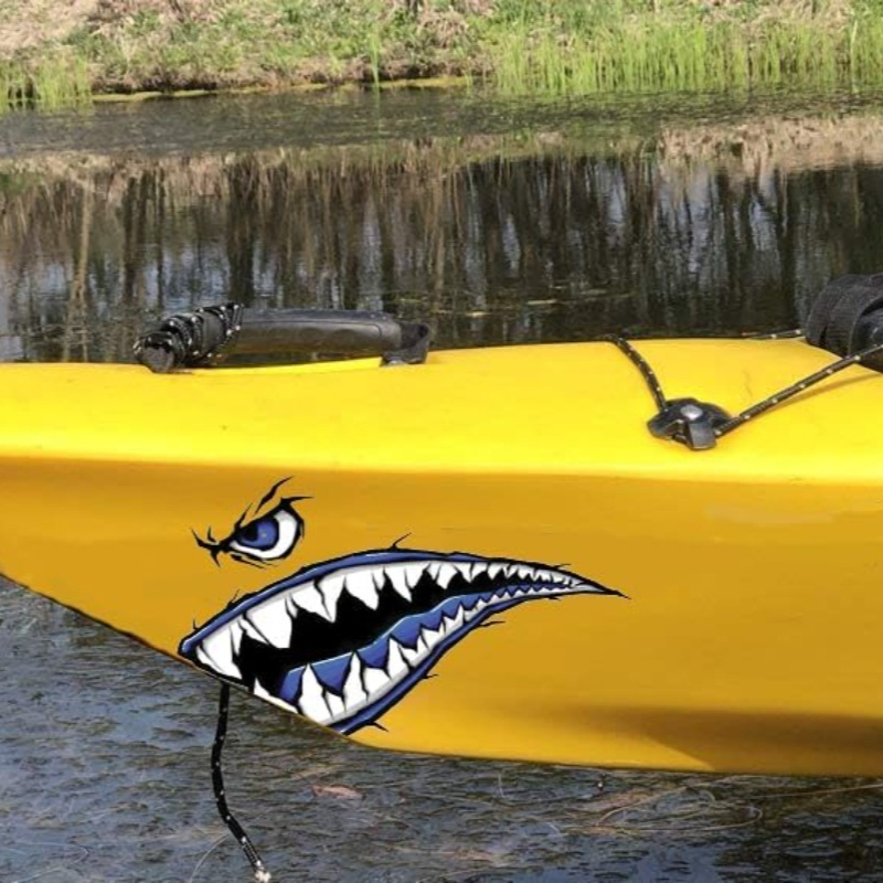 2PCS Shark Teeth Mouth Boat St - Fishing Boat Oar のレビューと価格