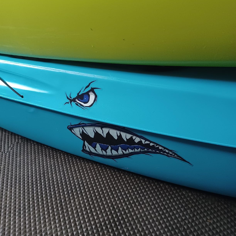 2PCS Shark Teeth Mouth Boat St - Fishing Boat Oar のレビューと価格