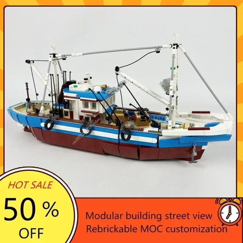 Custom 1600PCS Modular MOC-910 - Fishing Boat Trailer のレビューと価格