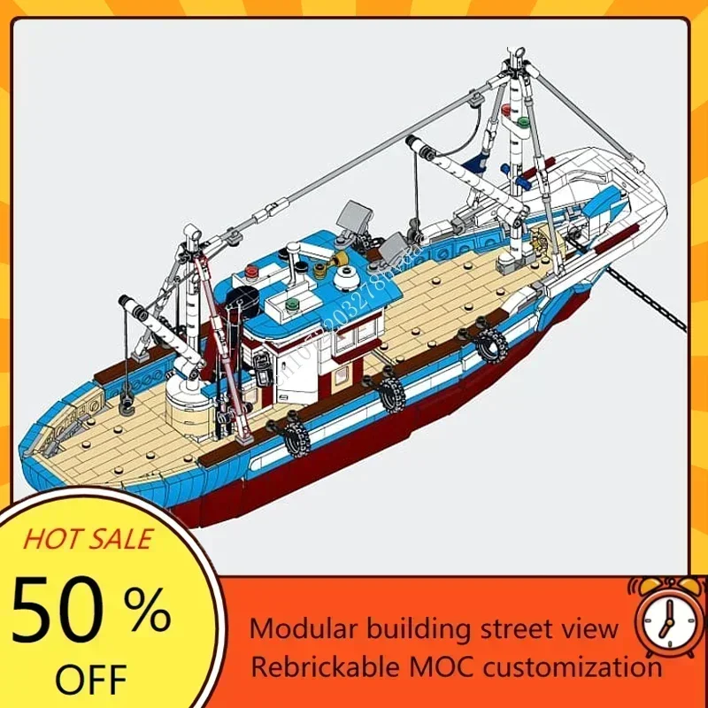 Custom 1600PCS Modular MOC-910 - Fishing Boat Trailer のレビューと価格