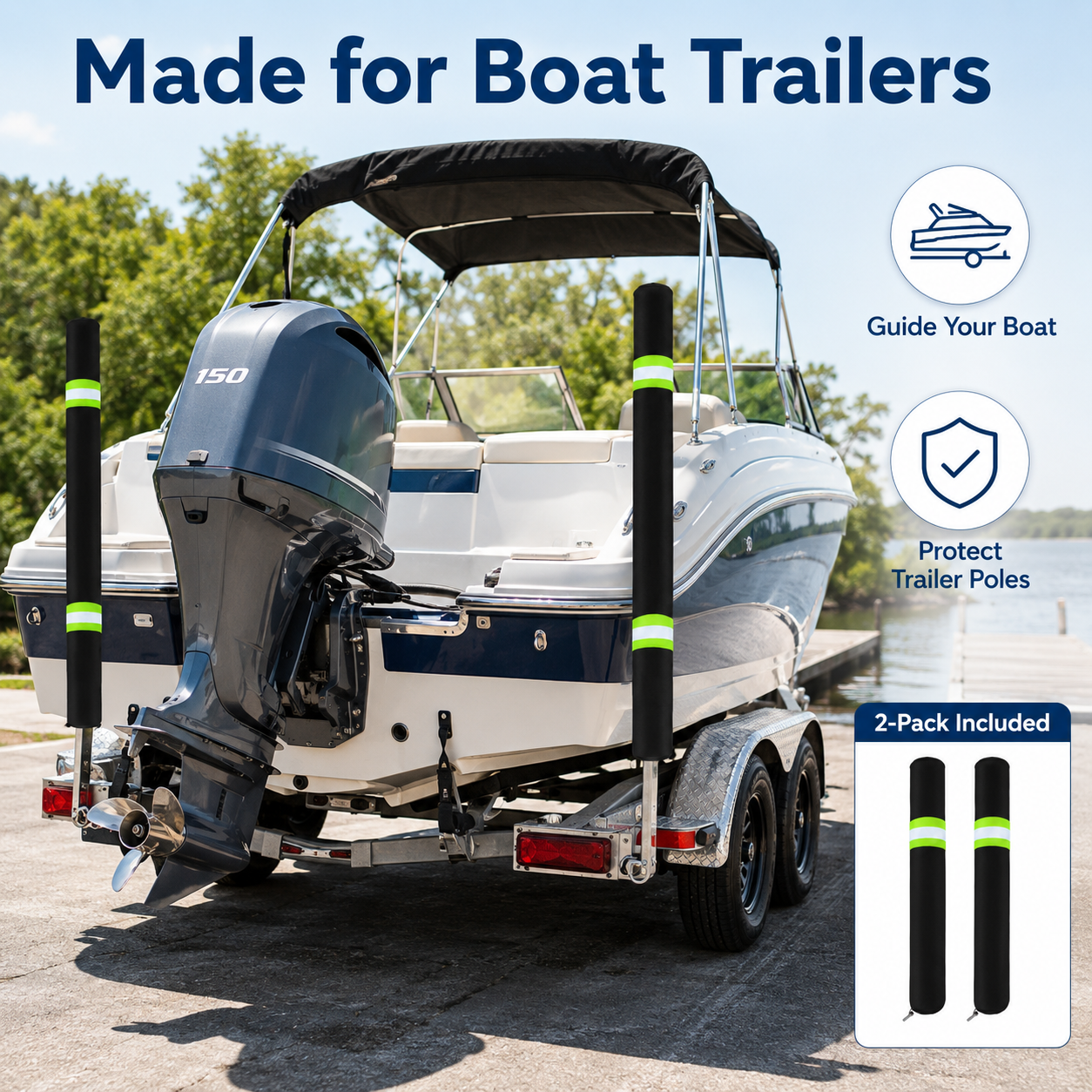 2Pcs Boat Trailer Guide Pole C - Fishing Boat Trailer のレビューと価格